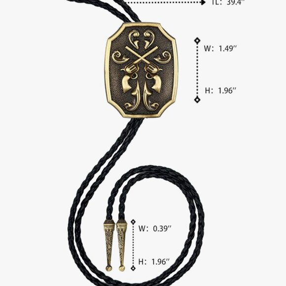 Bronze Cowboy Bolo Tie - Picture 2 of 5